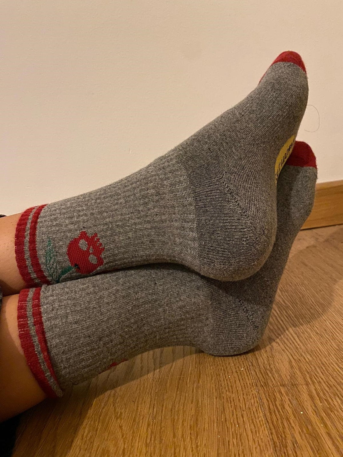 Cherry Skulls Upcycled Crew