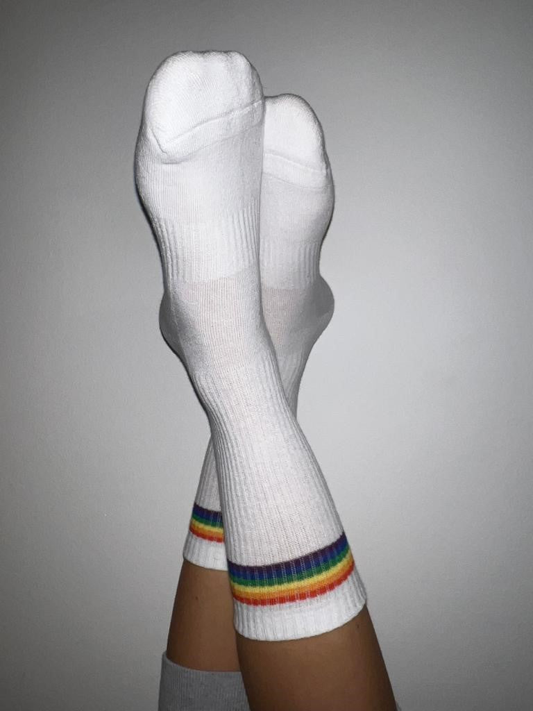 Pride Stripe Upcycled Crew