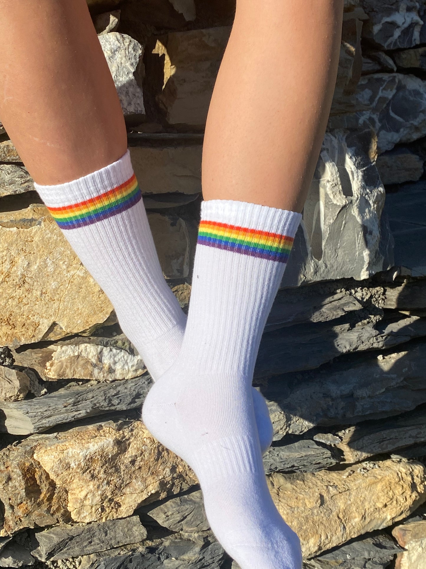Pride Stripe Upcycled Crew
