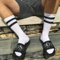 Buy Me Plain: White / Black Classic Tube - socksupermarket