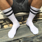 Buy Me Plain: White / Black Classic Tube - socksupermarket